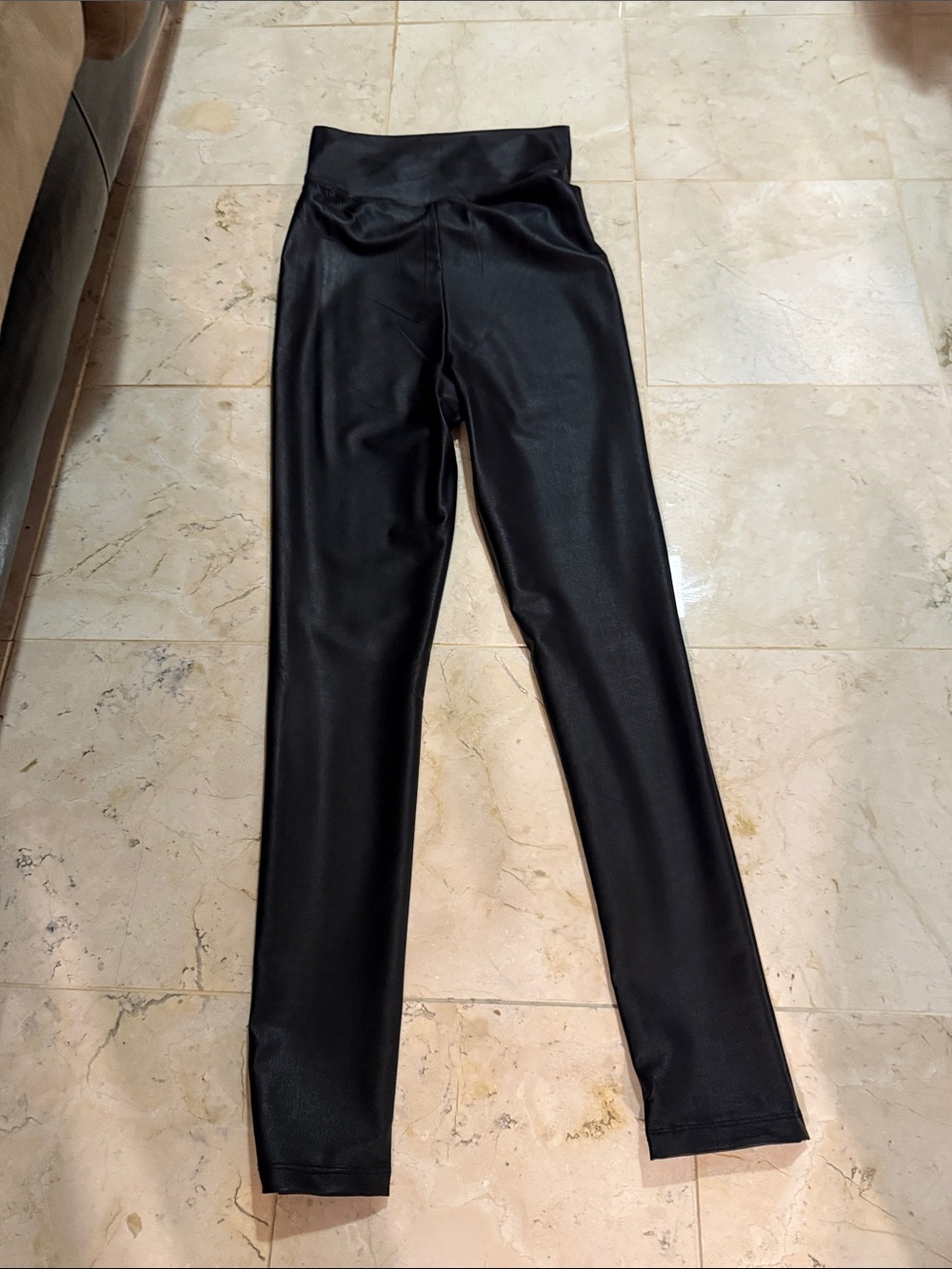 Zenana Outfitters Black Faux-Leather High-Waist Leggings